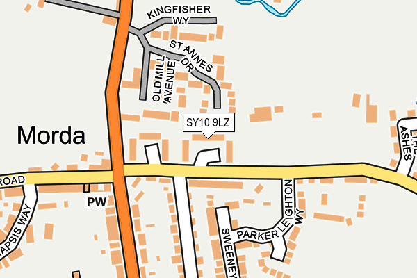 SY10 9LZ map - OS OpenMap – Local (Ordnance Survey)