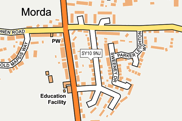 SY10 9NJ map - OS OpenMap – Local (Ordnance Survey)