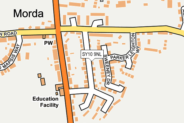 SY10 9NL map - OS OpenMap – Local (Ordnance Survey)
