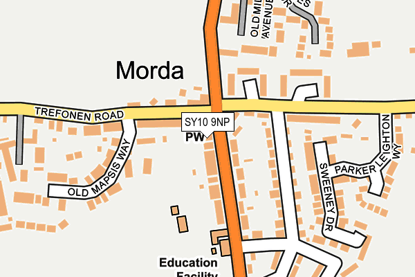 SY10 9NP map - OS OpenMap – Local (Ordnance Survey)