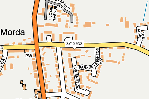 SY10 9NS map - OS OpenMap – Local (Ordnance Survey)