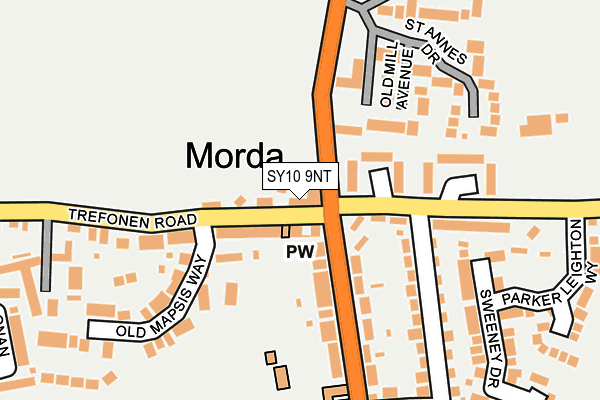 SY10 9NT map - OS OpenMap – Local (Ordnance Survey)
