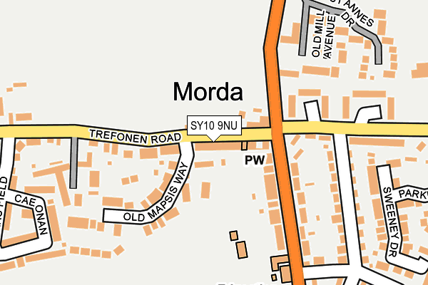 SY10 9NU map - OS OpenMap – Local (Ordnance Survey)