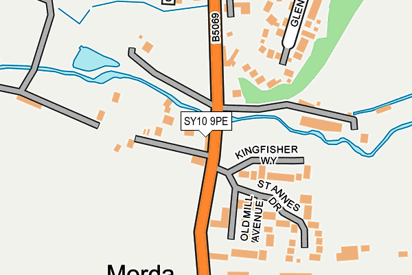 SY10 9PE map - OS OpenMap – Local (Ordnance Survey)