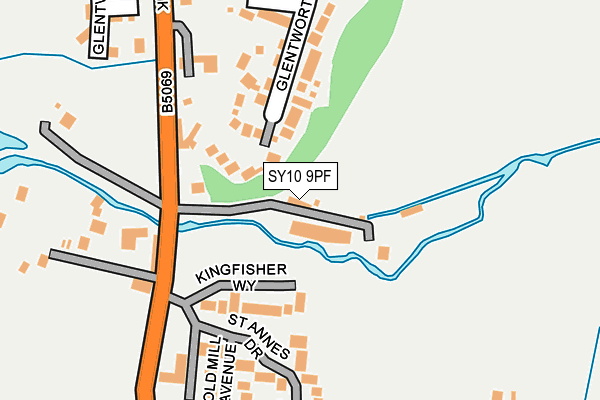 SY10 9PF map - OS OpenMap – Local (Ordnance Survey)