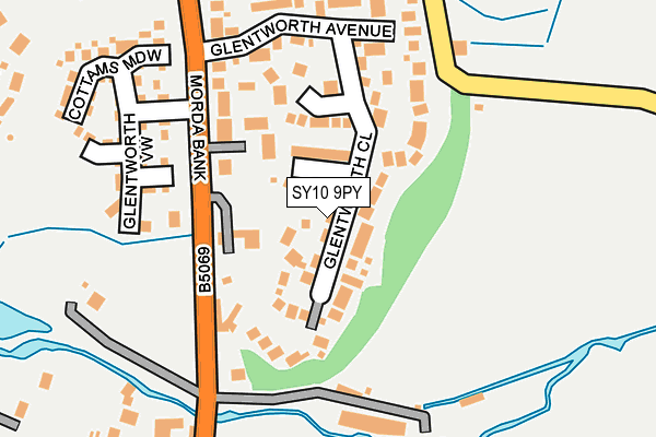 SY10 9PY map - OS OpenMap – Local (Ordnance Survey)