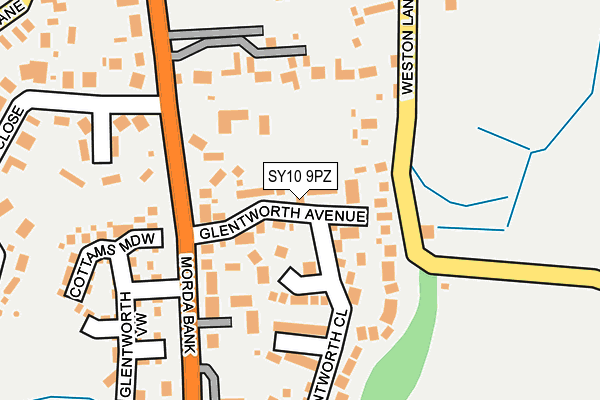 SY10 9PZ map - OS OpenMap – Local (Ordnance Survey)