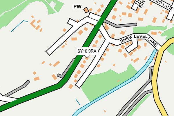 SY10 9RA map - OS OpenMap – Local (Ordnance Survey)