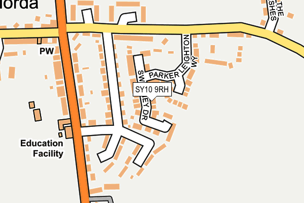 SY10 9RH map - OS OpenMap – Local (Ordnance Survey)