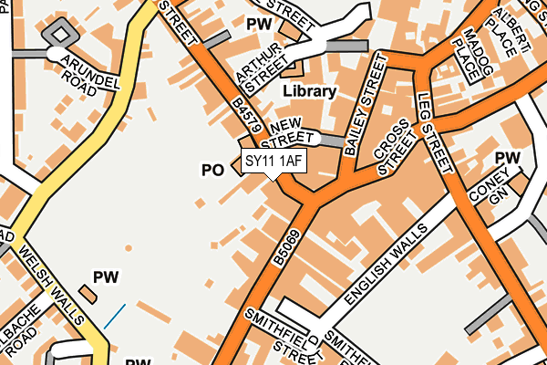 SY11 1AF map - OS OpenMap – Local (Ordnance Survey)