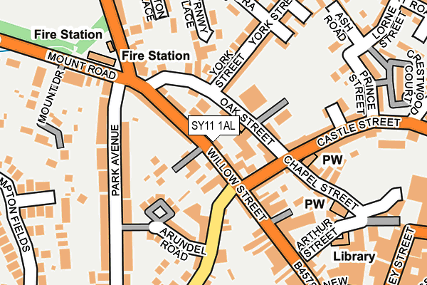 SY11 1AL map - OS OpenMap – Local (Ordnance Survey)