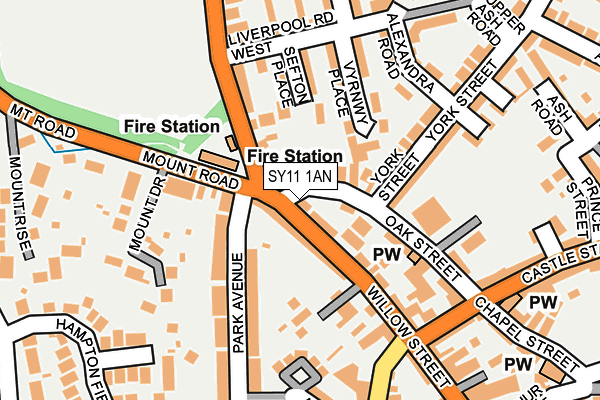 SY11 1AN map - OS OpenMap – Local (Ordnance Survey)