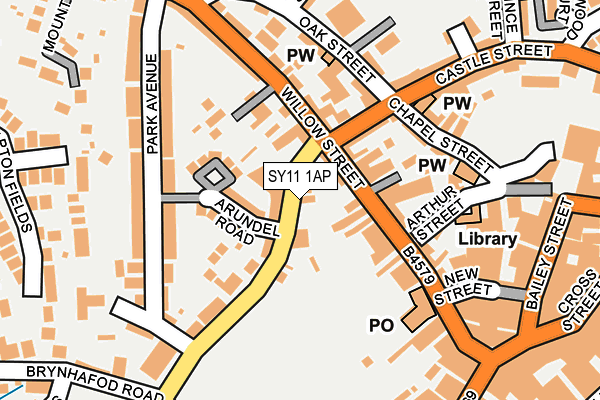 SY11 1AP map - OS OpenMap – Local (Ordnance Survey)