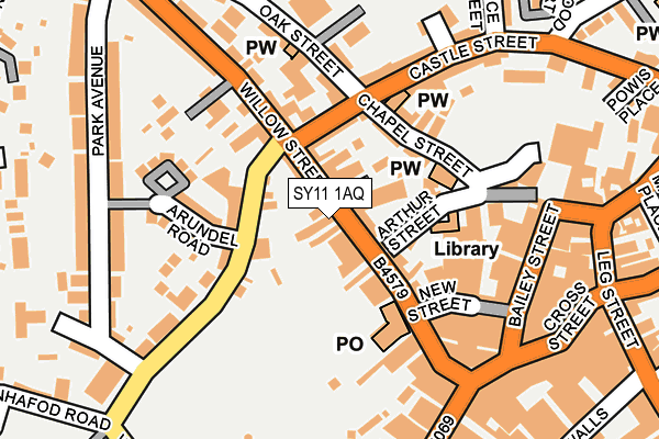 SY11 1AQ map - OS OpenMap – Local (Ordnance Survey)