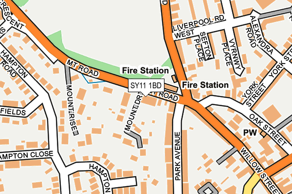 SY11 1BD map - OS OpenMap – Local (Ordnance Survey)