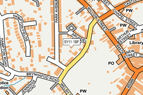 SY11 1BF map - OS OpenMap – Local (Ordnance Survey)