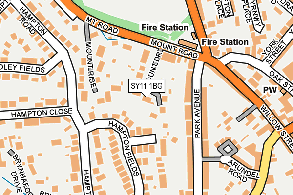 SY11 1BG map - OS OpenMap – Local (Ordnance Survey)