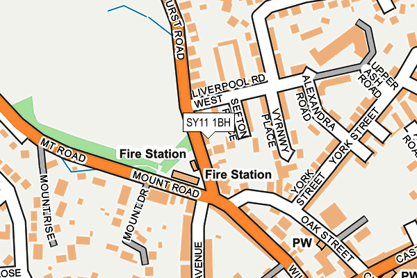 SY11 1BH map - OS OpenMap – Local (Ordnance Survey)