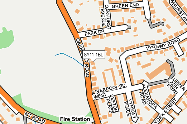 SY11 1BL map - OS OpenMap – Local (Ordnance Survey)