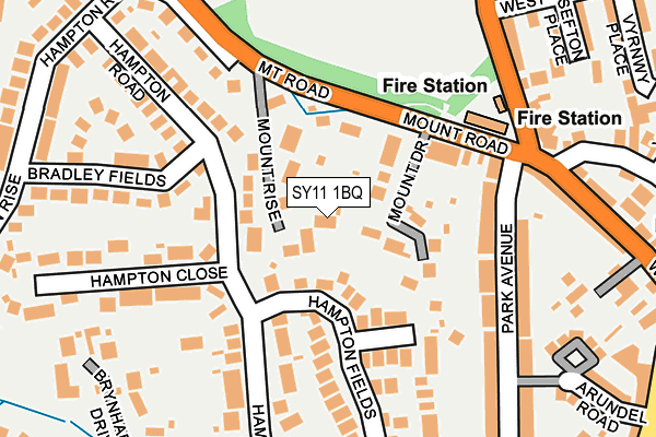 SY11 1BQ map - OS OpenMap – Local (Ordnance Survey)