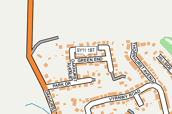 SY11 1BT map - OS OpenMap – Local (Ordnance Survey)