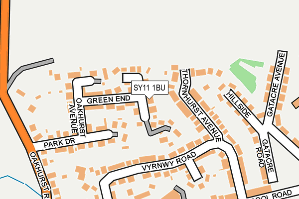 SY11 1BU map - OS OpenMap – Local (Ordnance Survey)