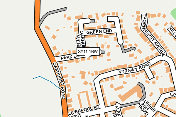 SY11 1BW map - OS OpenMap – Local (Ordnance Survey)