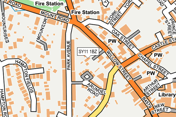 SY11 1BZ map - OS OpenMap – Local (Ordnance Survey)