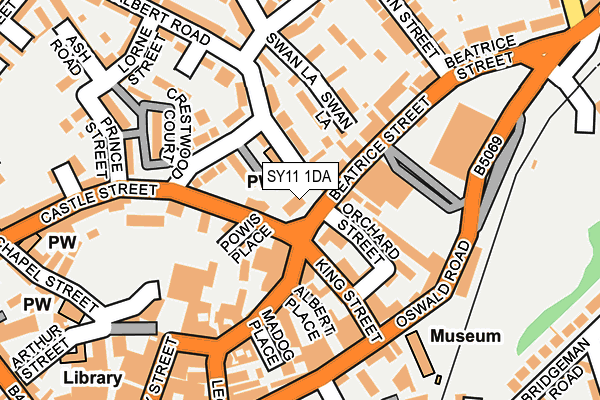 SY11 1DA map - OS OpenMap – Local (Ordnance Survey)