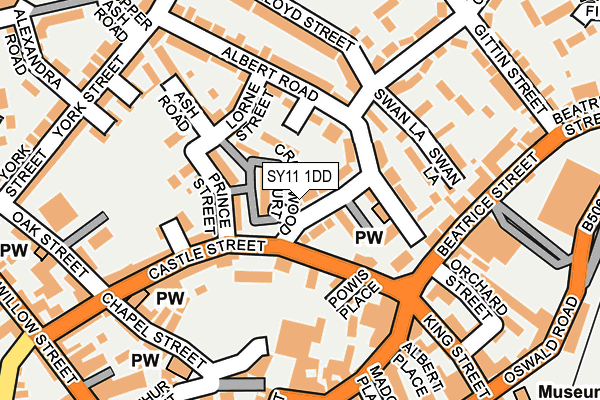 SY11 1DD map - OS OpenMap – Local (Ordnance Survey)