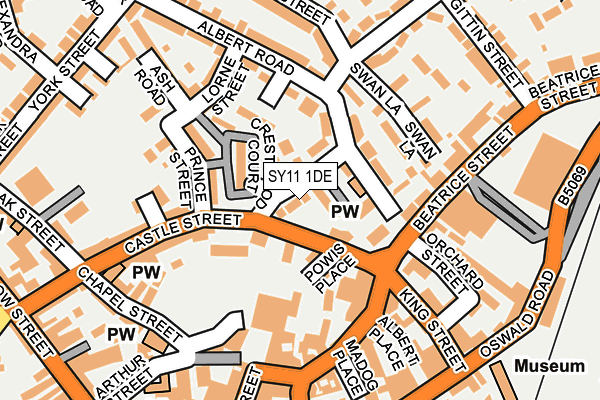 SY11 1DE map - OS OpenMap – Local (Ordnance Survey)