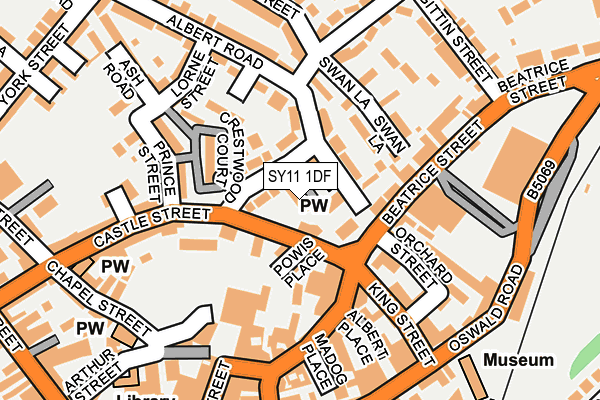 SY11 1DF map - OS OpenMap – Local (Ordnance Survey)