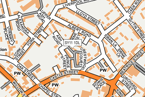 SY11 1DL map - OS OpenMap – Local (Ordnance Survey)