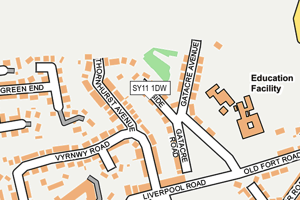 SY11 1DW map - OS OpenMap – Local (Ordnance Survey)