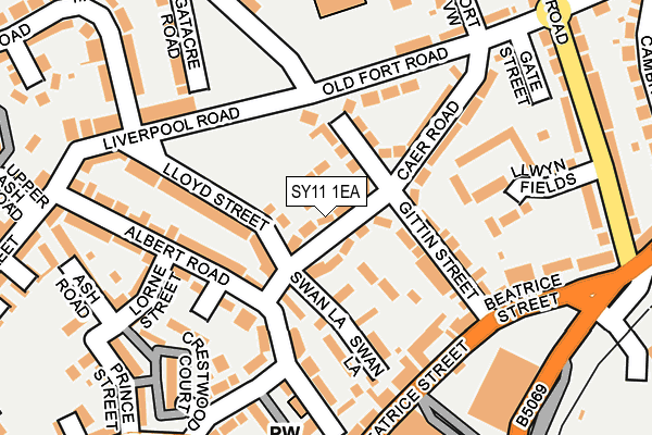SY11 1EA map - OS OpenMap – Local (Ordnance Survey)