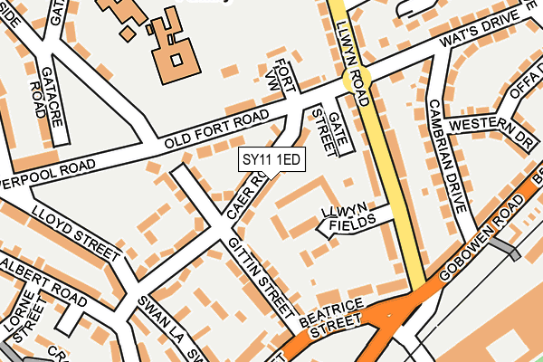 SY11 1ED map - OS OpenMap – Local (Ordnance Survey)