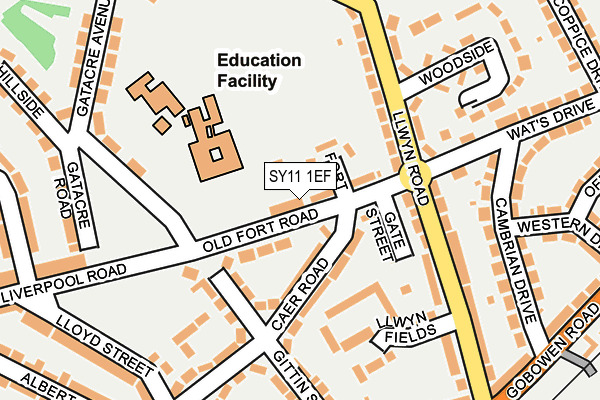 SY11 1EF map - OS OpenMap – Local (Ordnance Survey)