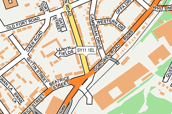 SY11 1EL map - OS OpenMap – Local (Ordnance Survey)