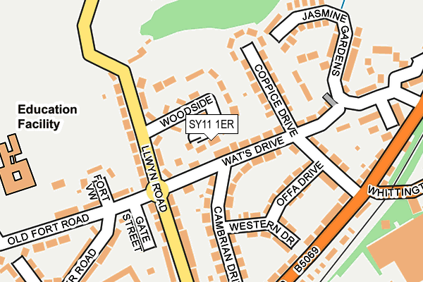 SY11 1ER map - OS OpenMap – Local (Ordnance Survey)