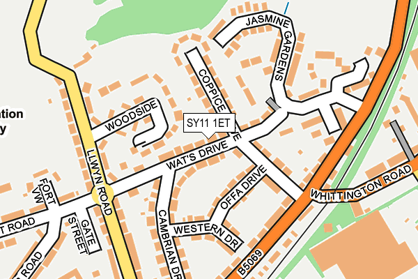 SY11 1ET map - OS OpenMap – Local (Ordnance Survey)