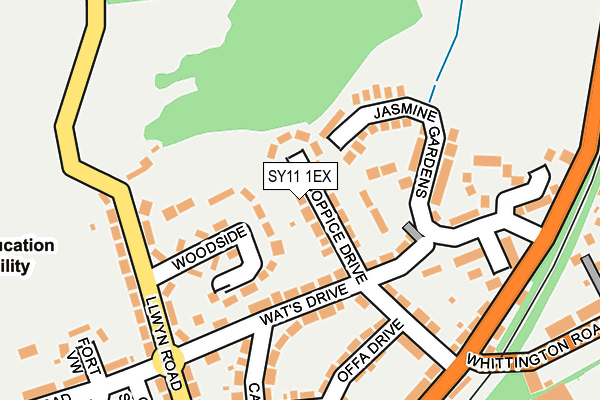 SY11 1EX map - OS OpenMap – Local (Ordnance Survey)