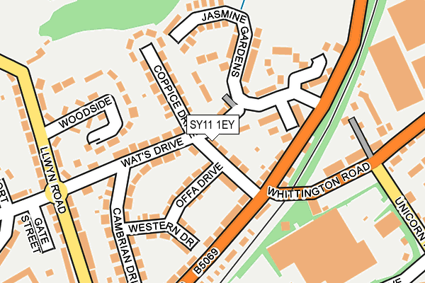 SY11 1EY map - OS OpenMap – Local (Ordnance Survey)