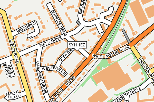 SY11 1EZ map - OS OpenMap – Local (Ordnance Survey)