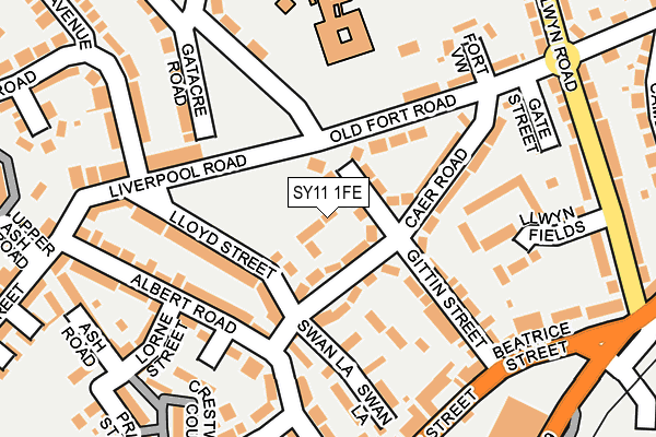 SY11 1FE map - OS OpenMap – Local (Ordnance Survey)