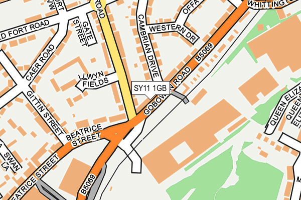 SY11 1GB map - OS OpenMap – Local (Ordnance Survey)