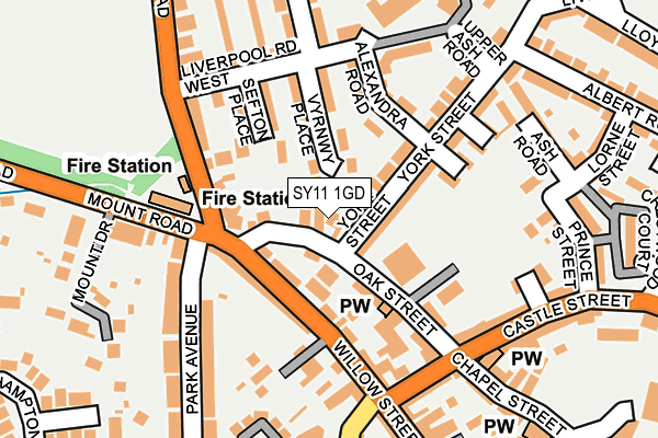 SY11 1GD map - OS OpenMap – Local (Ordnance Survey)