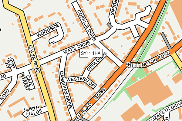 SY11 1HA map - OS OpenMap – Local (Ordnance Survey)