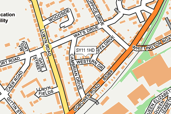SY11 1HD map - OS OpenMap – Local (Ordnance Survey)