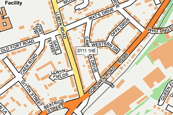 SY11 1HE map - OS OpenMap – Local (Ordnance Survey)