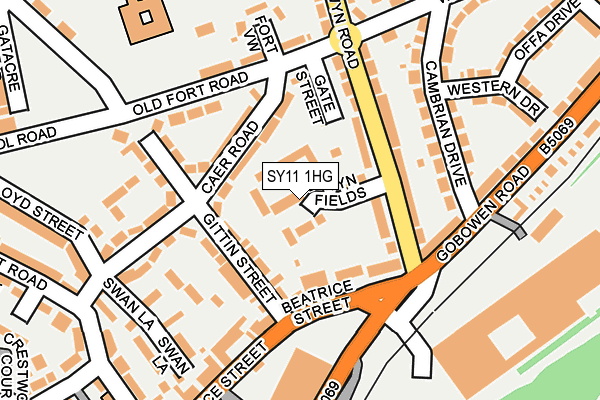 SY11 1HG map - OS OpenMap – Local (Ordnance Survey)